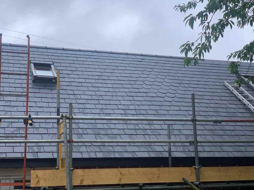 This is a photo of a Slate roof installation installed in Rugby