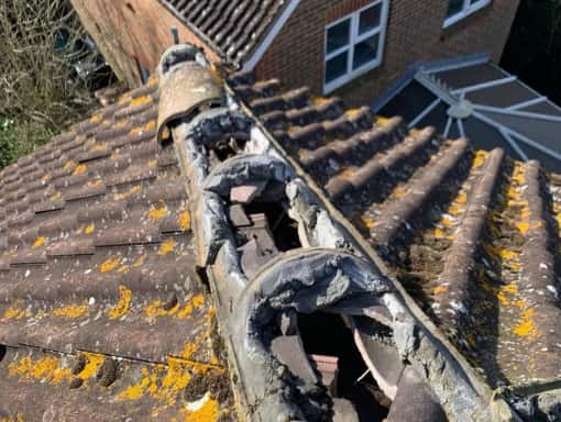 This is a roof that needs repair works carried out in Rugby